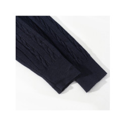 BELLA氣質立領雙拉鍊毛衣開衫外套女秋冬設計感麻花翻領針織上衣