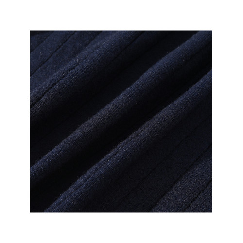 BELLA氣質立領雙拉鍊毛衣開衫外套女秋冬設計感麻花翻領針織上衣