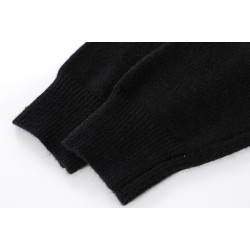 XinmonLee高級感黑色圓領針織衫毛衣冬季女氣質洋氣減齡內搭上衣