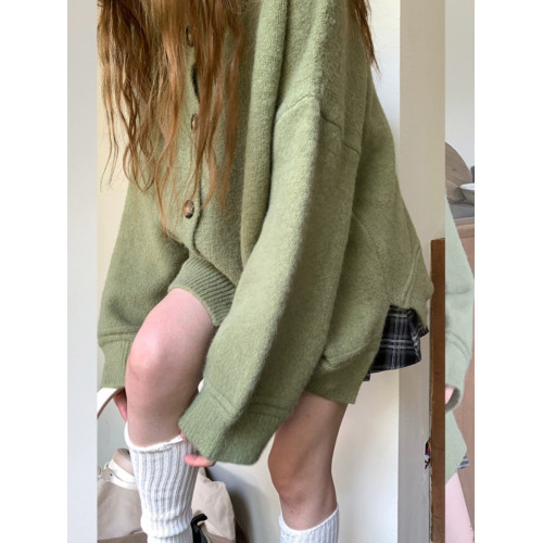 2025年春秋外套上衣秋款針織衫毛衣女慵懶寬松中長款純色開衫外穿 2025年春秋外套上衣秋款針織衫毛衣女慵懶寬松中長款純色開衫外穿