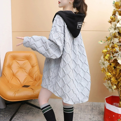 大碼女裝2025年新款秋裝開衫連帽外套女薄款襯衫爆款時尚洋氣上衣 大碼女裝2025年新款秋裝開衫連帽外套女薄款襯衫爆款時尚洋氣上衣