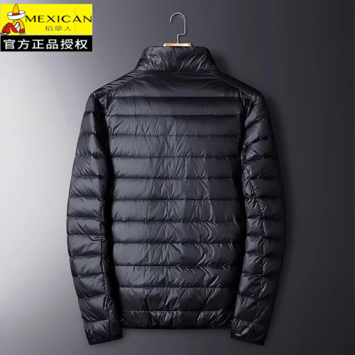 稻草人羽絨服男士秋冬季白鴨絨輕薄立領連帽休閒大碼保暖外套 稻草人羽絨服男士秋冬季白鴨絨輕薄立領連帽休閒大碼保暖外套