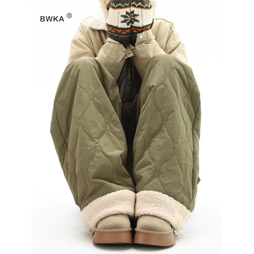 軍綠色葫蘆紋保暖棉褲女男冬季潮牌夾棉加厚休閒褲防風防寒滑雪褲 軍綠色葫蘆紋保暖棉褲女男冬季潮牌夾棉加厚休閒褲防風防寒滑雪褲