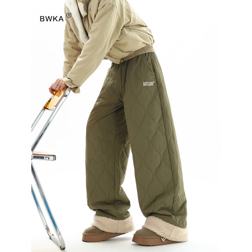 軍綠色葫蘆紋保暖棉褲女男冬季潮牌夾棉加厚休閒褲防風防寒滑雪褲 軍綠色葫蘆紋保暖棉褲女男冬季潮牌夾棉加厚休閒褲防風防寒滑雪褲