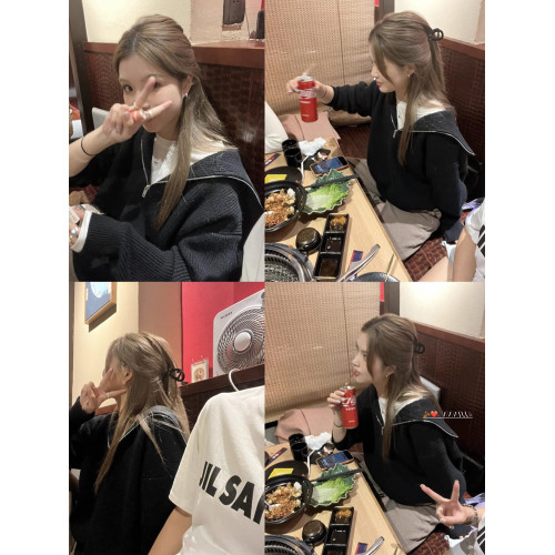 拉鍊大翻領慵懶風毛衣女秋冬季外穿休閒百搭韓版寬松加厚保暖上衣