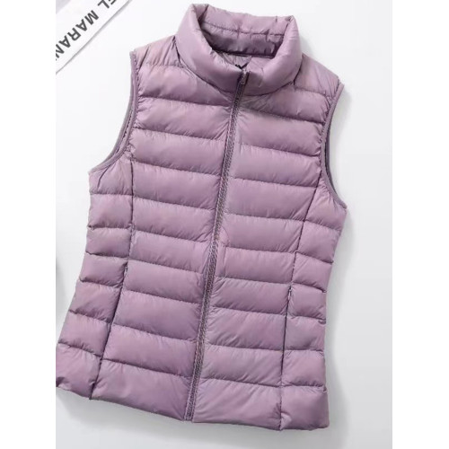 冬季輕薄羽絨服馬夾女短款寬松顯瘦外套白鴨絨媽媽中老年背心馬甲 冬季輕薄羽絨服馬夾女短款寬松顯瘦外套白鴨絨媽媽中老年背心馬甲