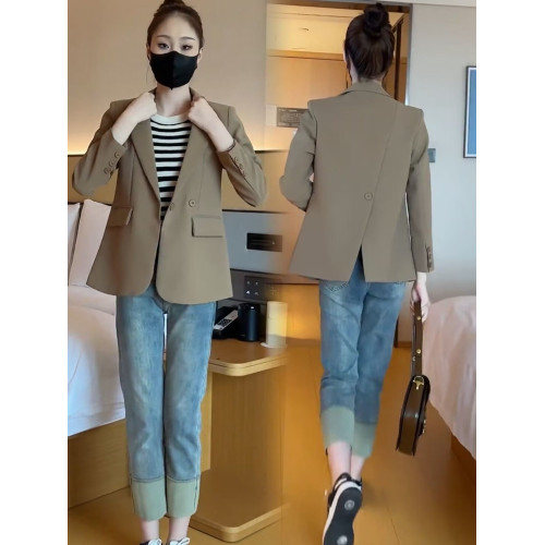 小西裝外套女小個子短款上衣2025秋季新款韓版寬松休閒氣質小西服 小西裝外套女小個子短款上衣2025秋季新款韓版寬松休閒氣質小西服