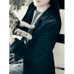 韓版新款100%純棉燈芯絨女復古口袋小西裝休閒細條絨上衣復古外套