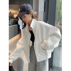 2024年春秋新款棒球服外套女短款休閒運動小個子早秋夾克開衫上衣