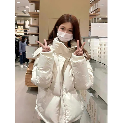 巨好看連帽灰色棉服羽絨服韓系加厚保暖外套女設計感2025冬季新款 巨好看連帽灰色棉服羽絨服韓系加厚保暖外套女設計感2025冬季新款