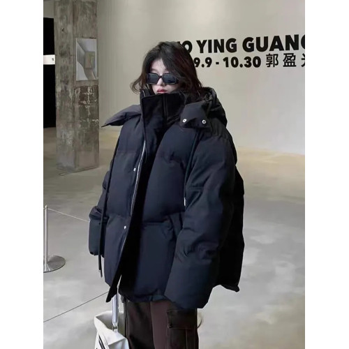 巨好看連帽灰色棉服羽絨服韓系加厚保暖外套女設計感2025冬季新款 巨好看連帽灰色棉服羽絨服韓系加厚保暖外套女設計感2025冬季新款