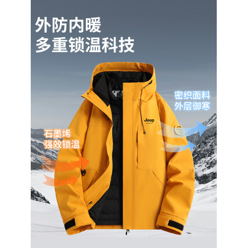 JEEP沖鋒衣羽絨服女款2025新款冬季三合一內膽加厚保暖小個子外套 JEEP沖鋒衣羽絨服女款2025新款冬季三合一內膽加厚保暖小個子外套