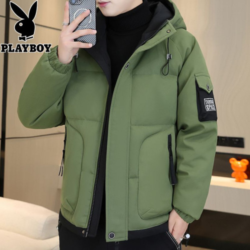 花花公子羽絨服男2025冬季新款潮牌加厚保暖羽絨棉服男士連帽外套 花花公子羽絨服男2025冬季新款潮牌加厚保暖羽絨棉服男士連帽外套