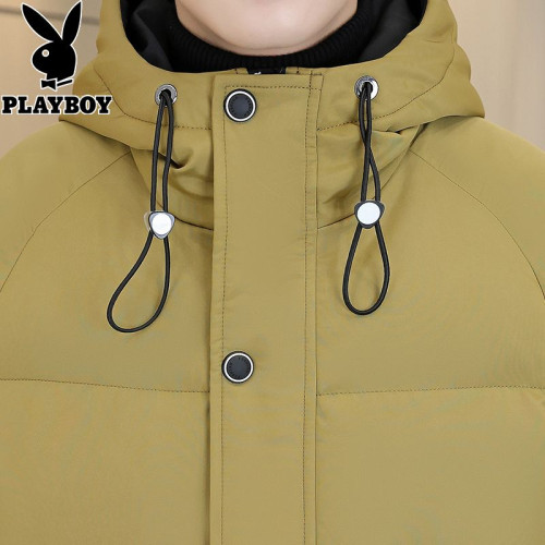 花花公子羽絨服男2025冬季新款潮牌加厚保暖羽絨棉服男士連帽外套 花花公子羽絨服男2025冬季新款潮牌加厚保暖羽絨棉服男士連帽外套