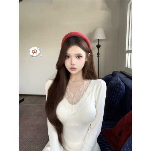 慵懶風中長款毛衣開衫女秋季2025新款V領單排釦寬松紅色針織上衣