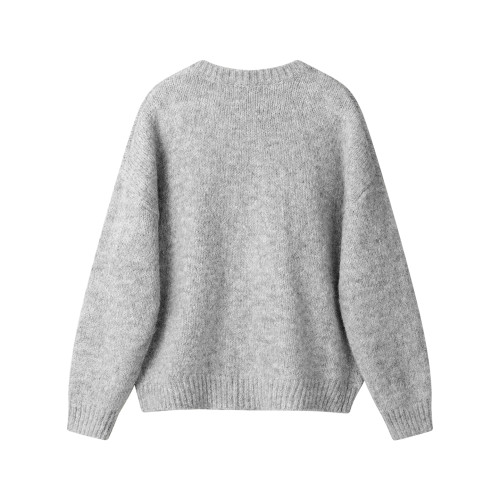 XinmonLee韓系甜美蕾絲拼接溫柔風系帶毛衣開衫秋冬休閒軟糯外套