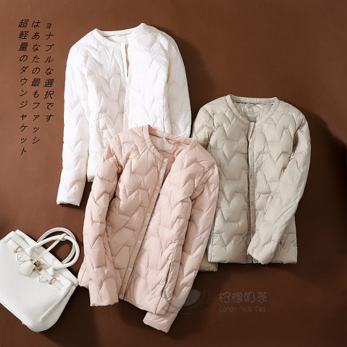 2025秋冬新羽絨服女短款輕薄無領內膽配大衣圓領外穿保暖輕便外套 2025秋冬新羽絨服女短款輕薄無領內膽配大衣圓領外穿保暖輕便外套