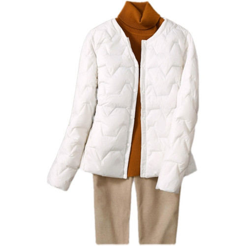 2025秋冬新羽絨服女短款輕薄無領內膽配大衣圓領外穿保暖輕便外套 2025秋冬新羽絨服女短款輕薄無領內膽配大衣圓領外穿保暖輕便外套