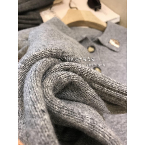 純元E*家!渠道貨~25新款氣質減齡小刺蝟刺綉Polo翻領羊絨衫毛衣 純元E*家!渠道貨~25新款氣質減齡小刺蝟刺綉Polo翻領羊絨衫毛衣