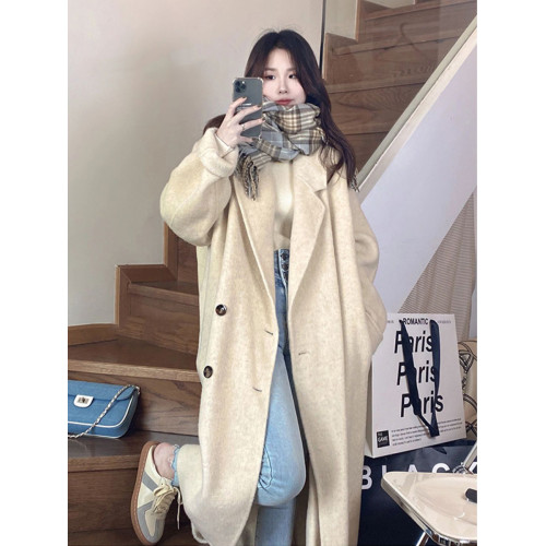 雙面羊絨大衣女中長款2025秋冬新款高級感小個子羽絨內膽毛呢外套 雙面羊絨大衣女中長款2025秋冬新款高級感小個子羽絨內膽毛呢外套