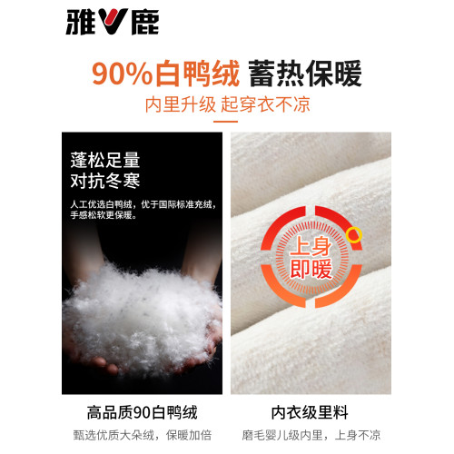 雅鹿加厚防水羽絨褲女外穿2025冬季新款抗寒防風保暖工裝棉褲新品 雅鹿加厚防水羽絨褲女外穿2025冬季新款抗寒防風保暖工裝棉褲新品