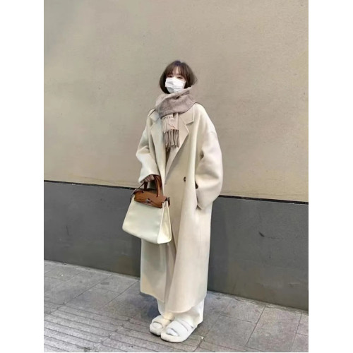 秋冬季小香赫本風毛呢外套女韓版學院小個子高級感中長款過膝大衣 秋冬季小香赫本風毛呢外套女韓版學院小個子高級感中長款過膝大衣