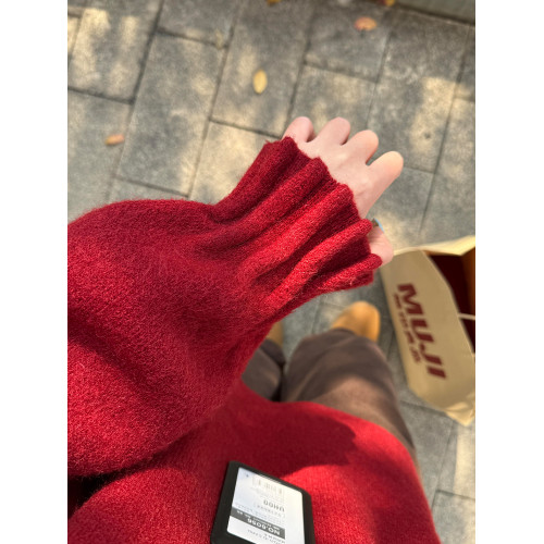 2025新款紅色毛衣女秋冬季內搭慵懶高級感寬松上衣獨特漂亮針織衫 2025新款紅色毛衣女秋冬季內搭慵懶高級感寬松上衣獨特漂亮針織衫