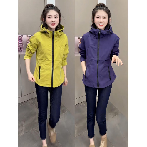 加棉沖鋒衣外套女短款收腰上衣秋季2025新款女裝小個子風衣加厚 加棉沖鋒衣外套女短款收腰上衣秋季2025新款女裝小個子風衣加厚