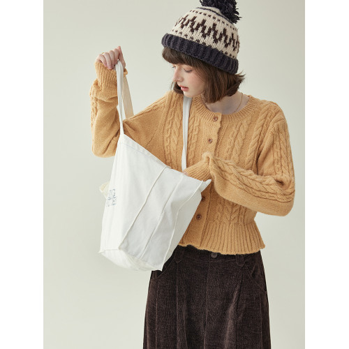 「北島AMUU原創」少女感短款麻花毛衣女冬季新款羊毛花邊長袖上衣 「北島AMUU原創」少女感短款麻花毛衣女冬季新款羊毛花邊長袖上衣