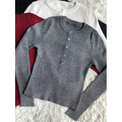 自製歐美復古高腰短款長袖針織打底衫性感露臍顯瘦短上衣毛衣女新 自製歐美復古高腰短款長袖針織打底衫性感露臍顯瘦短上衣毛衣女新