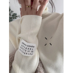 高級感堆堆領羊毛針織高領打底衫女秋冬小衆設計今年流行漂亮毛衣