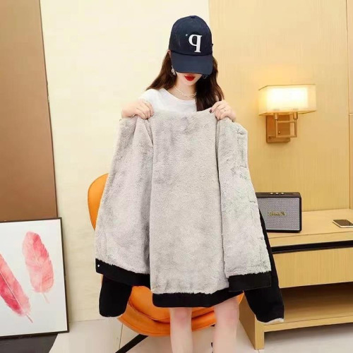 加絨加厚連帽牛仔外套女秋冬裝2025年新款寬松慵懶百搭羊羔絨棉衣 加絨加厚連帽牛仔外套女秋冬裝2025年新款寬松慵懶百搭羊羔絨棉衣