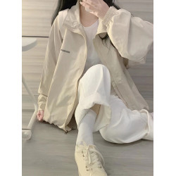 美式風衣外套女秋冬款學生休閒百搭薄款沖鋒衣加絨加厚夾克上衣潮