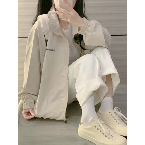 美式風衣外套女秋冬款學生休閒百搭薄款沖鋒衣加絨加厚夾克上衣潮 美式風衣外套女秋冬款學生休閒百搭薄款沖鋒衣加絨加厚夾克上衣潮