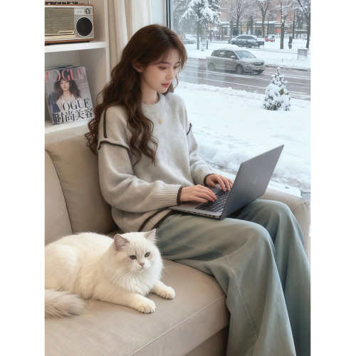 燕麥色不規則下擺針織衫毛衣女2025秋冬季慵懶高級感獨特漂亮上衣 燕麥色不規則下擺針織衫毛衣女2025秋冬季慵懶高級感獨特漂亮上衣