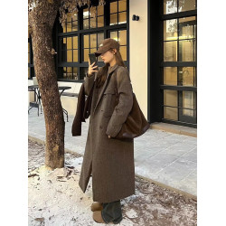 深冬獨特超好看呢子大衣女入冬季2025新款毛呢外套小個子加厚韓系