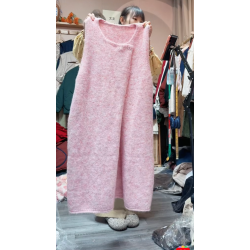 1029毛衣斜襟無袖背心裙 胸圍150衣長116