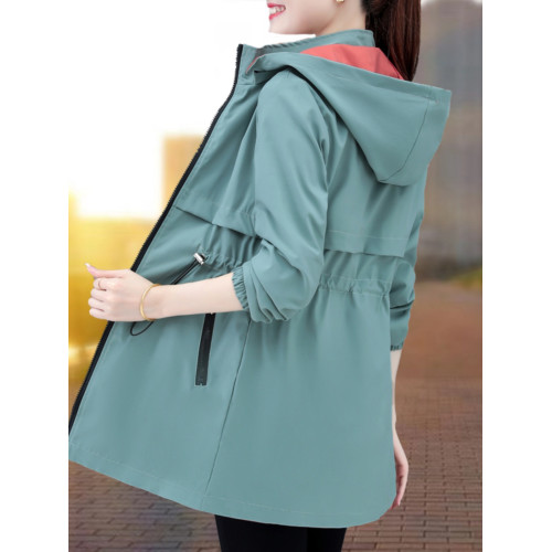 雙面穿外套女春秋款2025新款時尚媽媽洋氣休閒百搭風衣加絨夾克 雙面穿外套女春秋款2025新款時尚媽媽洋氣休閒百搭風衣加絨夾克