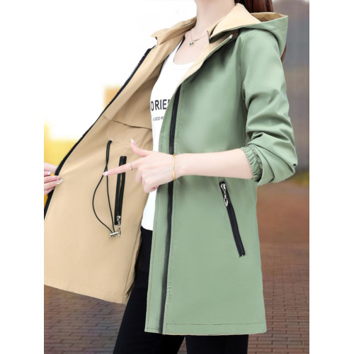 雙面穿外套女春秋款2025新款時尚媽媽洋氣休閒百搭風衣加絨夾克 雙面穿外套女春秋款2025新款時尚媽媽洋氣休閒百搭風衣加絨夾克