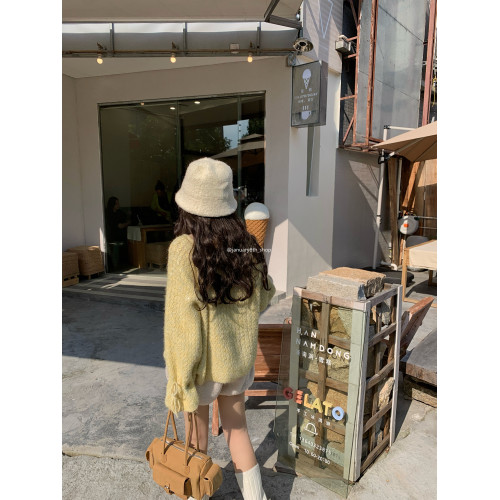 【上新-5元】星空閃閃～小心機V領 袖子綁帶設計 毛衣0.45KG