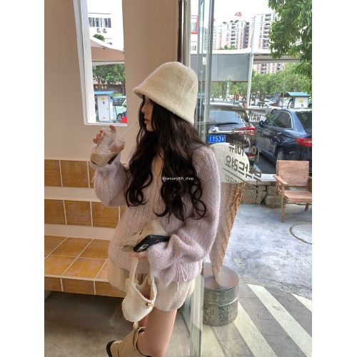 【上新-5元】星空閃閃～小心機V領 袖子綁帶設計 毛衣0.45KG