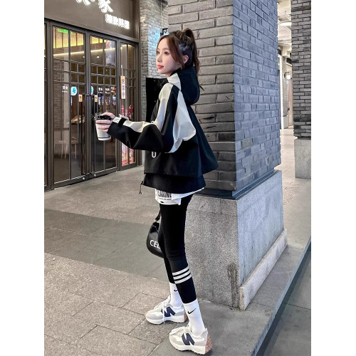 連帽沖鋒衣女外套春款2025新款寬松顯瘦小個子短款棒球服外搭潮流 連帽沖鋒衣女外套春款2025新款寬松顯瘦小個子短款棒球服外搭潮流