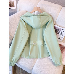 廣州十三行女裝爆款~2025早春新款外套寬松休閒工裝小個子短風衣