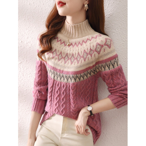 加厚毛衣女秋冬2025年新款女士套頭寬松半高領打底衫內搭洋氣上衣 加厚毛衣女秋冬2025年新款女士套頭寬松半高領打底衫內搭洋氣上衣