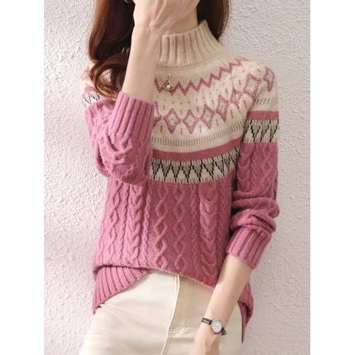 加厚毛衣女秋冬2025年新款女士套頭寬松半高領打底衫內搭洋氣上衣 加厚毛衣女秋冬2025年新款女士套頭寬松半高領打底衫內搭洋氣上衣