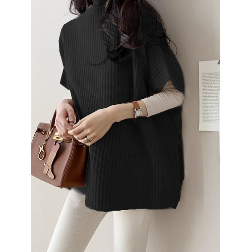 秋冬女裝韓版批新款髮蝙蝠袖寬松外搭針織衫輕熟鬭篷毛衣披風外套 秋冬女裝韓版批新款髮蝙蝠袖寬松外搭針織衫輕熟鬭篷毛衣披風外套