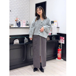 L 秋冬新款  2WAY 閃光流蘇開衫毛衣外套女