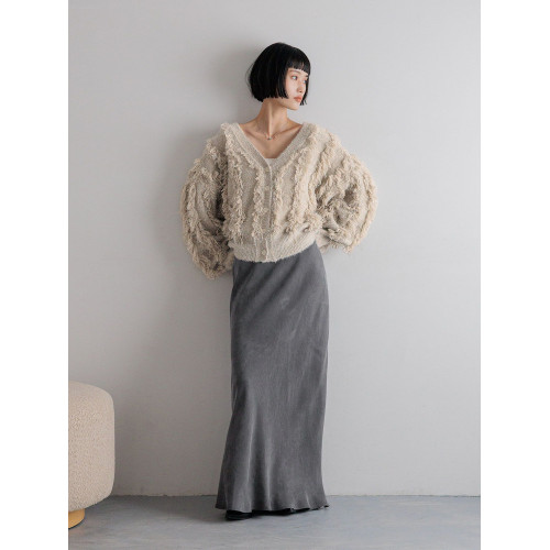 L 秋冬新款  2WAY 閃光流蘇開衫毛衣外套女