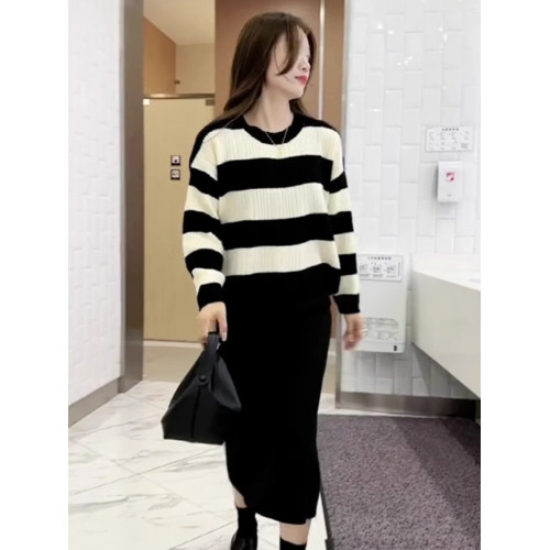 條紋毛衣針織衫女2025早秋新款爆款洋氣短款上衣女設計感小衆秋裝