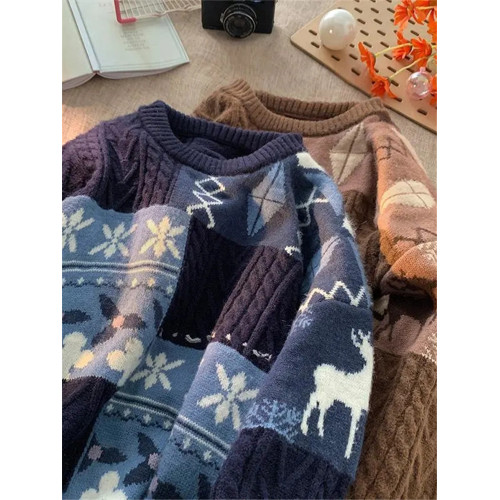 胖mm300斤大碼復古加厚內搭毛衣男女秋冬寬松慵懶風保暖針織上衣